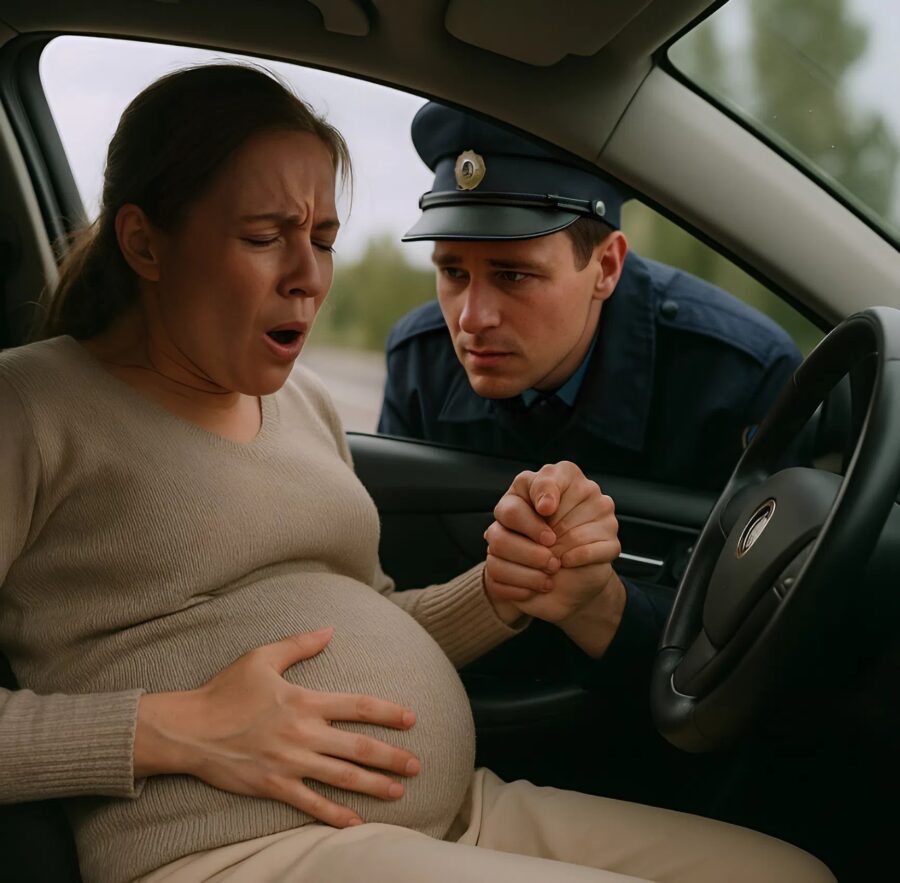 Jag stoppade en kvinna som körde i 150 km/h, redo att bara utfärda en böter, men plötsligt lade jag märke till något konstigt under hennes fötter