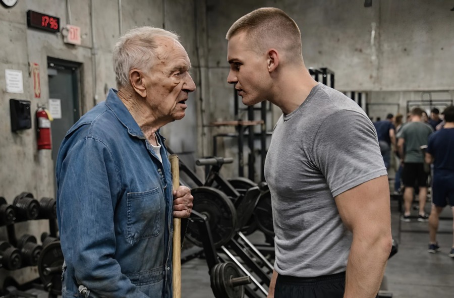 I gymmet bestämde sig en ung atlet för att håna en äldre städare och förnedra honom inför alla, men han kunde inte ens föreställa sig hur det skulle sluta för honom