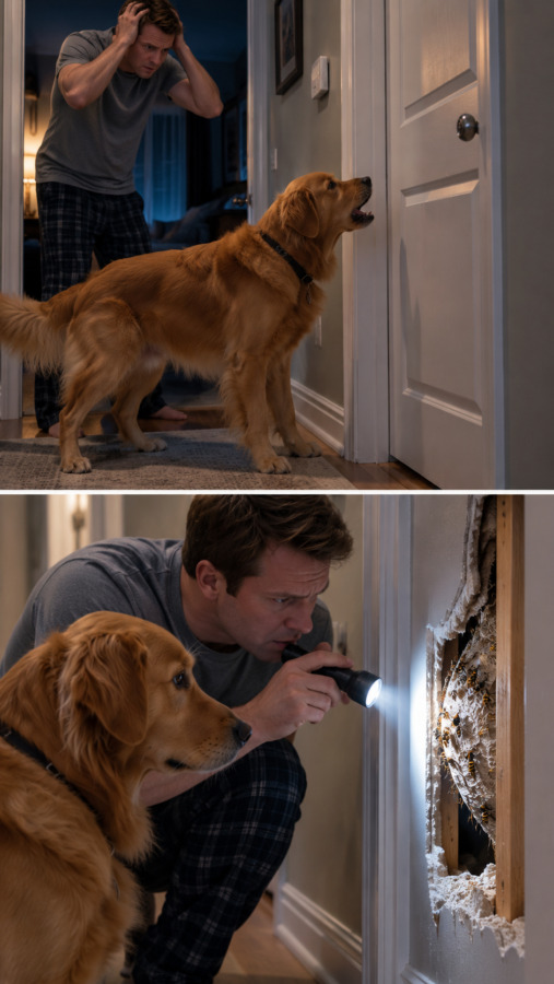 Vår hund lämnade varken dag eller natt dörren till vår sons barnrum och skällde hela tiden